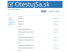 Tablet Screenshot of otestujsa.sk